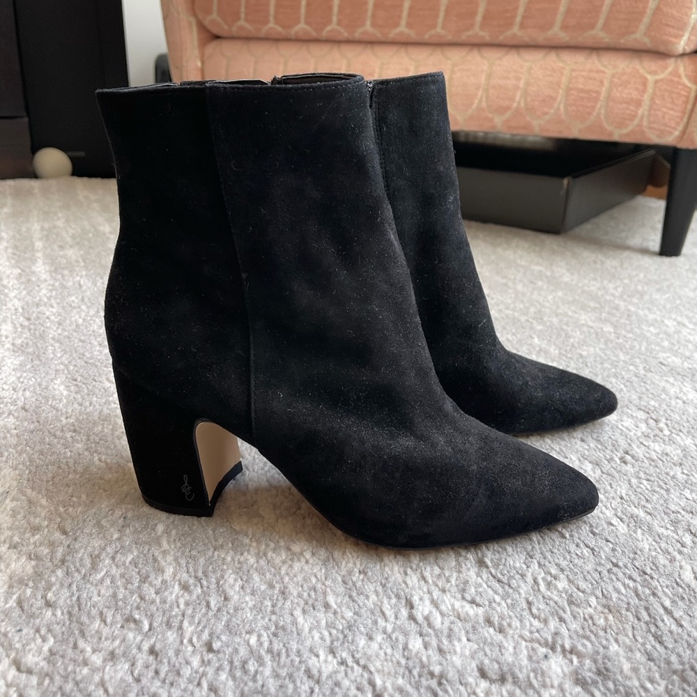 Sam Edelman Black Suede Booties